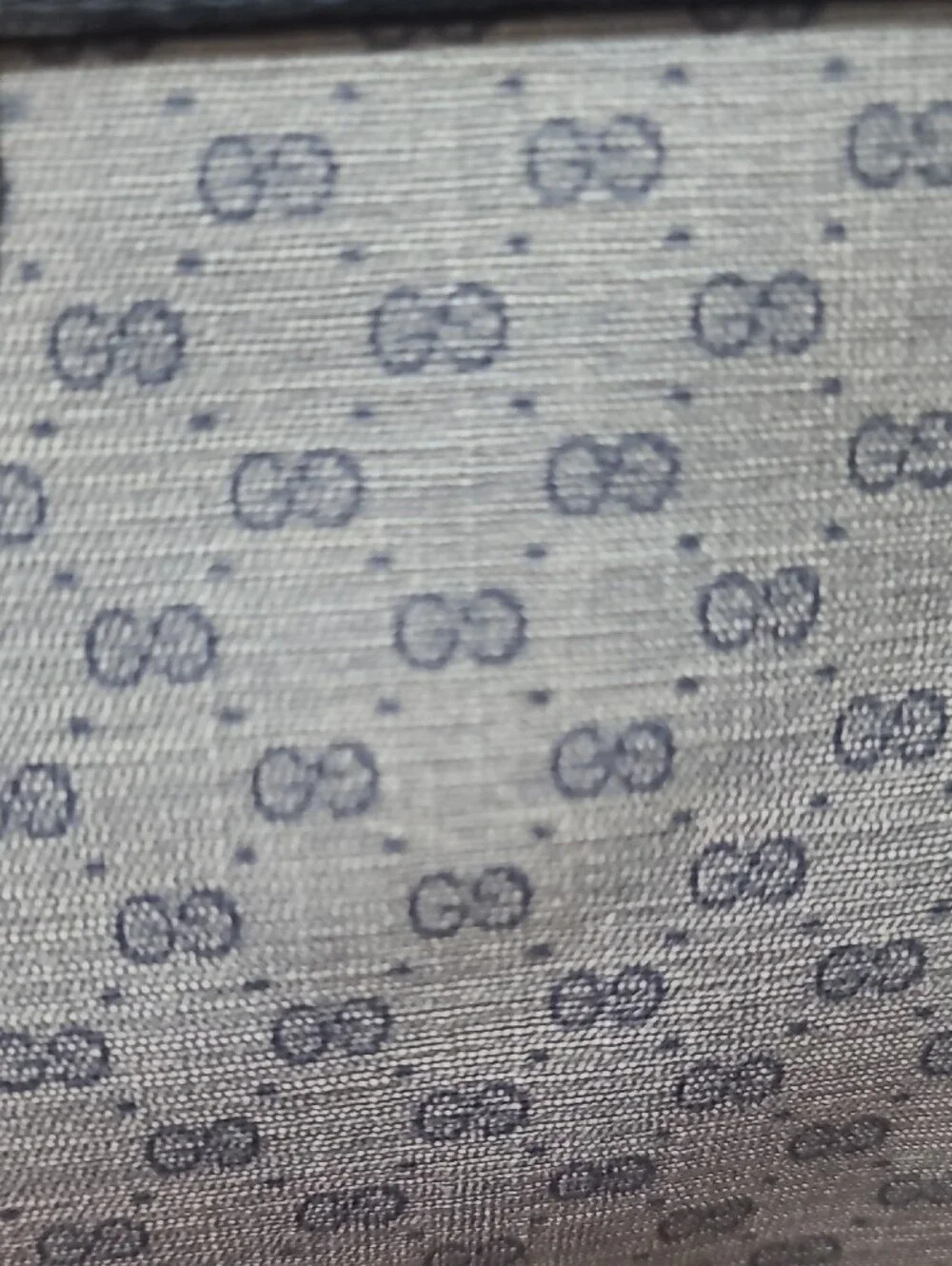 GUCCI Monogram Crossbody Shoulder Bag in Light Gray and Navy Blue